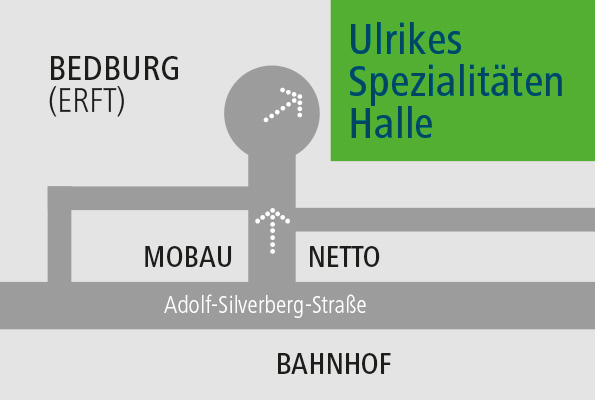 Position Ulrikes Spezialitäten Halle, Bedburg